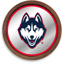 Load image into Gallery viewer, UConn Huskies: Mascot - &quot;Faux&quot; Barrel Top Mirrored Wall Sign - The Fan-Brand