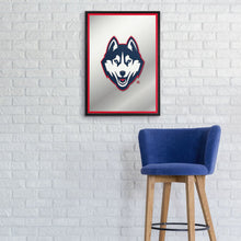 Load image into Gallery viewer, UConn Huskies: Mascot - Framed Mirrored Wall Sign - The Fan-Brand