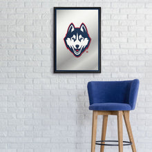 Load image into Gallery viewer, UConn Huskies: Mascot - Framed Mirrored Wall Sign - The Fan-Brand