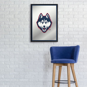 UConn Huskies: Mascot - Framed Mirrored Wall Sign - The Fan-Brand