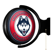 Load image into Gallery viewer, UConn Huskies: Original Round Rotating Lighted Wall Sign - The Fan-Brand