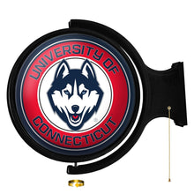 Load image into Gallery viewer, UConn Huskies: Original Round Rotating Lighted Wall Sign - The Fan-Brand