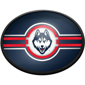 UConn Huskies: Oval Slimline Lighted Wall Sign - The Fan-Brand