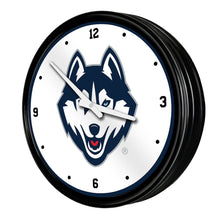 Load image into Gallery viewer, UConn Huskies: Retro Lighted Wall Clock - The Fan-Brand