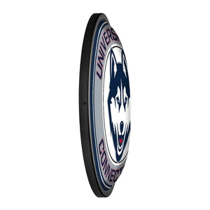 UConn Huskies: Round Slimline Lighted Wall Sign - The Fan-Brand