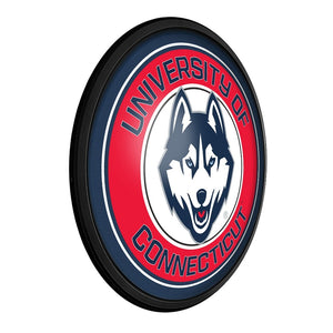 UConn Huskies: Round Slimline Lighted Wall Sign - The Fan-Brand