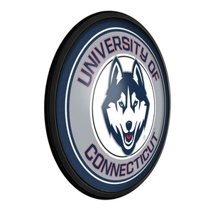 UConn Huskies: Round Slimline Lighted Wall Sign - The Fan-Brand