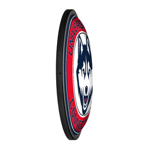 UConn Huskies: Round Slimline Lighted Wall Sign - The Fan-Brand