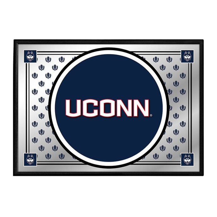 UConn Huskies: Team Spirit - Framed Mirrored Wall Sign - The Fan-Brand