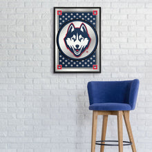 Load image into Gallery viewer, UConn Huskies: Team Spirit, Mascot - Framed Mirrored Wall Sign - The Fan-Brand