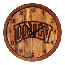 Load image into Gallery viewer, UNLV Rebels: Branded &quot;Faux&quot; Barrel Top Wall Clock - The Fan-Brand