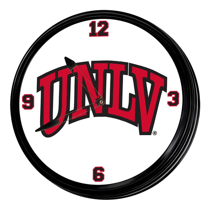 UNLV Rebels: Retro Lighted Wall Clock - The Fan-Brand