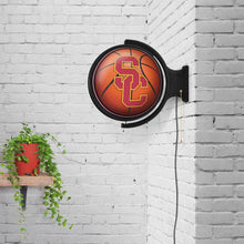 Load image into Gallery viewer, USC Trojans: Basketball - Original Round Rotating Lighted Wall Sign - The Fan-Brand