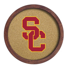 Load image into Gallery viewer, USC Trojans: &quot;Faux&quot; Barrel Framed Cork Board - The Fan-Brand
