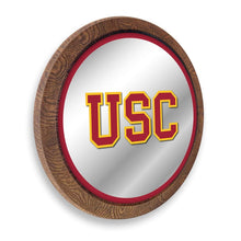 Load image into Gallery viewer, USC Trojans: &quot;Faux&quot; Barrel Top Mirrored Wall Sign - The Fan-Brand