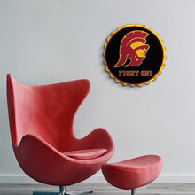 Load image into Gallery viewer, USC Trojans: Fight On - Bottle Cap Wall Sign - The Fan-Brand