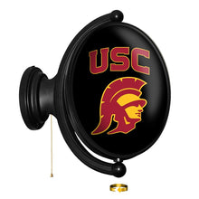 Load image into Gallery viewer, USC Trojans: Original Oval Rotating Lighted Wall Sign - The Fan-Brand