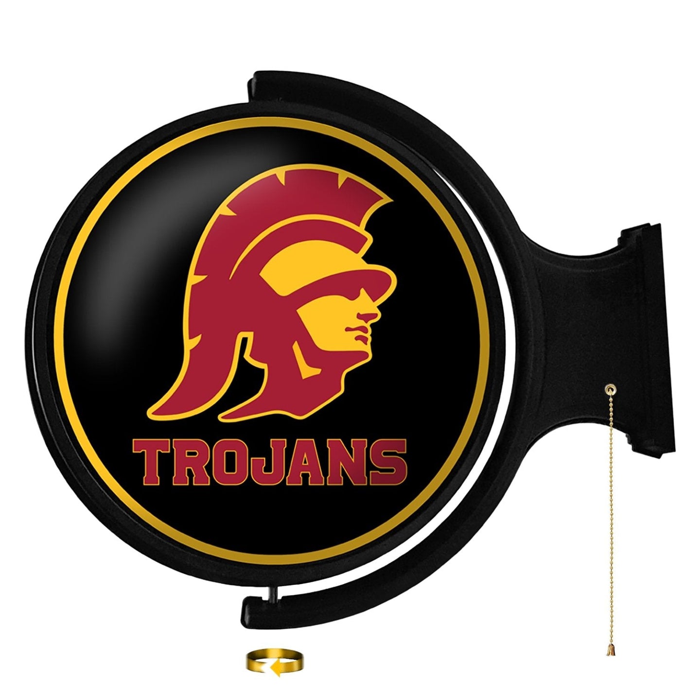 USC Trojans: Original Round Rotating Lighted Wall Sign - The Fan-Brand