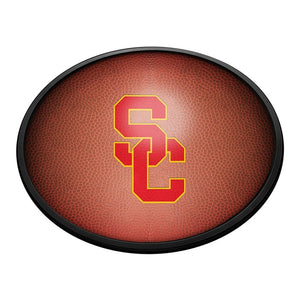 USC Trojans: Pigskin - Oval Slimline Lighted Wall Sign - The Fan-Brand