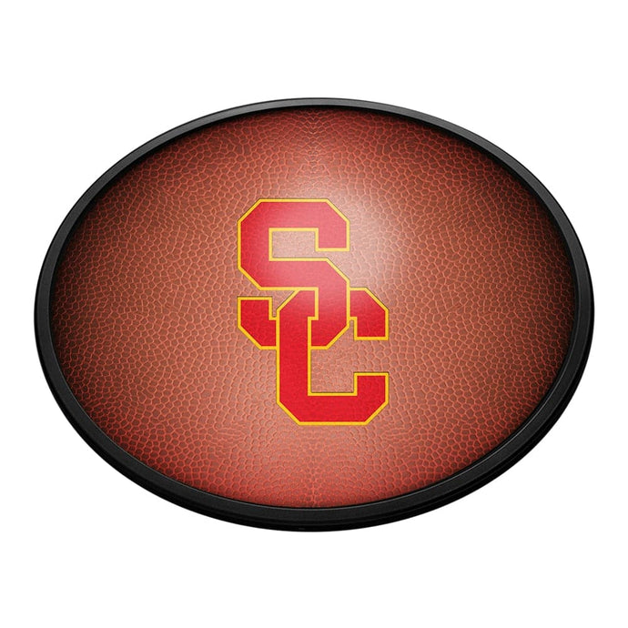 USC Trojans: Pigskin - Oval Slimline Lighted Wall Sign - The Fan-Brand