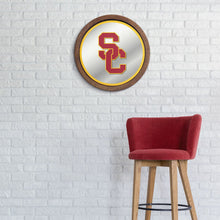 Load image into Gallery viewer, USC Trojans: SC- &quot;Faux&quot; Barrel Top Mirrored Wall Sign - The Fan-Brand