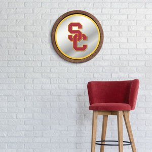 USC Trojans: SC- "Faux" Barrel Top Mirrored Wall Sign - The Fan-Brand