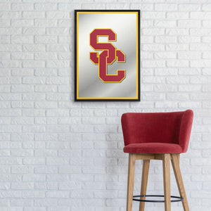 USC Trojans: SC - Framed Mirrored Wall Sign - The Fan-Brand