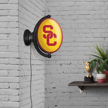 Load image into Gallery viewer, USC Trojans: SC - Original Oval Rotating Lighted Wall Sign - The Fan-Brand