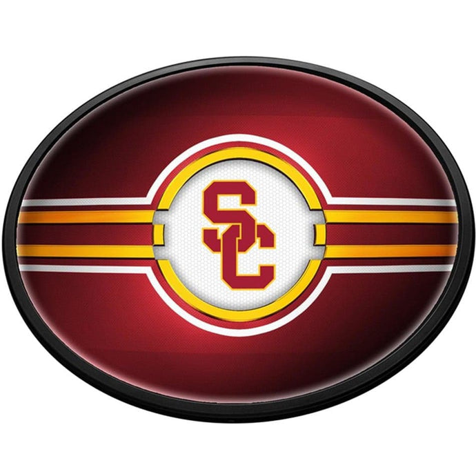 USC Trojans: SC - Oval Slimline Lighted Wall Sign - The Fan-Brand