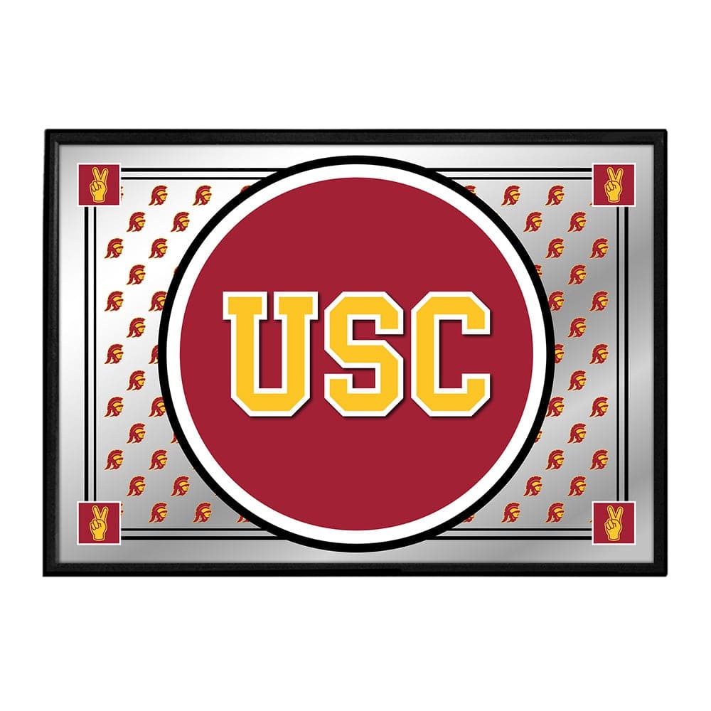 USC Trojans: Team Spirit - Framed Mirrored Wall Sign - The Fan-Brand