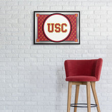 Load image into Gallery viewer, USC Trojans: Team Spirit - Framed Mirrored Wall Sign - The Fan-Brand