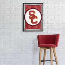 Load image into Gallery viewer, USC Trojans: Team Spirit, SC - Framed Mirrored Wall Sign - The Fan-Brand