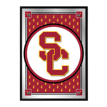 Load image into Gallery viewer, USC Trojans: Team Spirit, SC - Framed Mirrored Wall Sign - The Fan-Brand