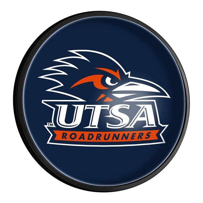 UT San Antonio Roadrunners: Blue - Round Slimline Lighted Wall Sign - The Fan-Brand