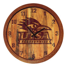 Load image into Gallery viewer, UT San Antonio Roadrunners: Branded &quot;Faux&quot; Barrel Top Wall Clock - The Fan-Brand