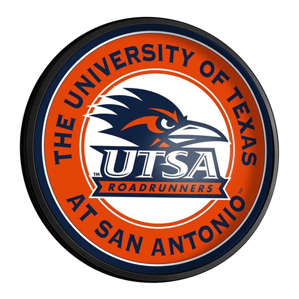UT San Antonio Roadrunners: Round Slimline Lighted Wall Sign - The Fan-Brand