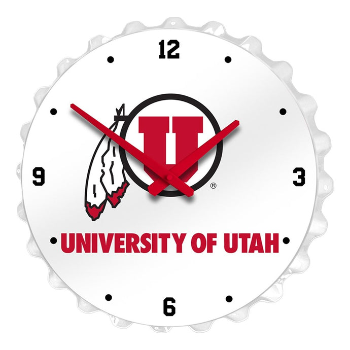 Utah Utes: Bottle Cap Wall Clock - The Fan-Brand