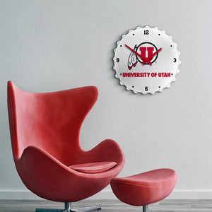 Utah Utes: Bottle Cap Wall Clock - The Fan-Brand
