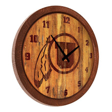 Load image into Gallery viewer, Utah Utes: Branded &quot;Faux&quot; Barrel Top Wall Clock - The Fan-Brand