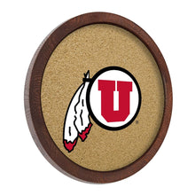 Load image into Gallery viewer, Utah Utes: &quot;Faux&quot; Barrel Framed Cork Board - The Fan-Brand