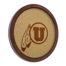 Load image into Gallery viewer, Utah Utes: &quot;Faux&quot; Barrel Framed Cork Board - The Fan-Brand