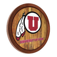 Load image into Gallery viewer, Utah Utes: &quot;Faux&quot; Barrel Top Sign - The Fan-Brand