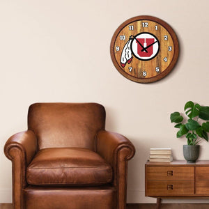 Utah Utes: "Faux" Barrel Top Wall Clock - The Fan-Brand