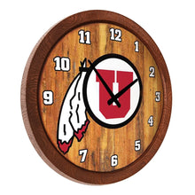 Load image into Gallery viewer, Utah Utes: &quot;Faux&quot; Barrel Top Wall Clock - The Fan-Brand