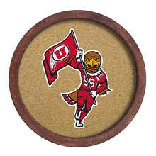 Load image into Gallery viewer, Utah Utes: Mascot - &quot;Faux&quot; Barrel Framed Cork Board - The Fan-Brand