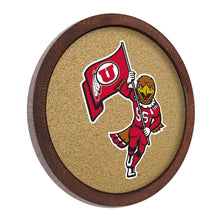 Load image into Gallery viewer, Utah Utes: Mascot - &quot;Faux&quot; Barrel Framed Cork Board - The Fan-Brand