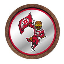 Load image into Gallery viewer, Utah Utes: Mascot - Mirrored Barrel Top Mirrored Wall Sign - The Fan-Brand