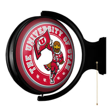 Load image into Gallery viewer, Utah Utes: Swoop - Original Round Rotating Lighted Wall Sign - The Fan-Brand