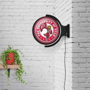 Utah Utes: Swoop - Original Round Rotating Lighted Wall Sign - The Fan-Brand