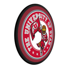 Load image into Gallery viewer, Utah Utes: Swoop - Round Slimline Lighted Wall Sign - The Fan-Brand